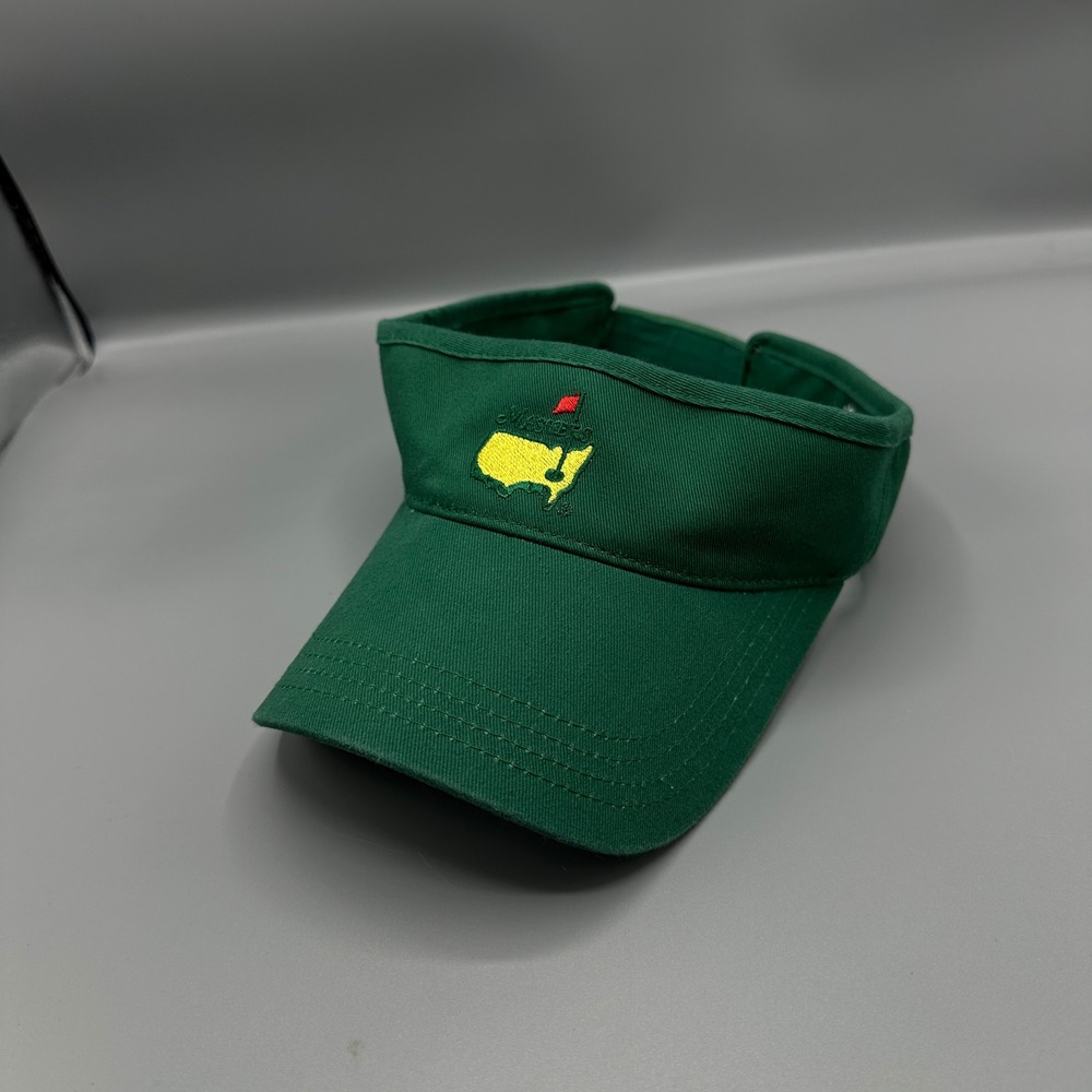 American Needle Masters Golf Visor Green Adjustable Cotton Hat Augusta National
